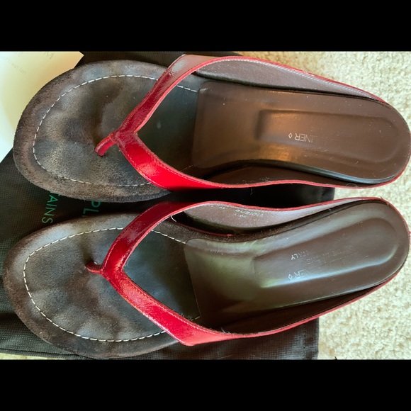 Donald J Pliner Red Patent Leather Sandals Sz 9.5 - Picture 6 of 7